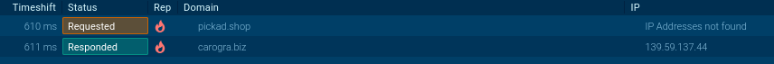 Any.Run DNS Tab